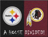 Fan Mats NFL Steelers/Redskins House Divided Mat Fan Mats NFL Steelers/Redskins House Divided Mat