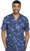 Dickies Men's Dynamix Prints V-Neck Scrub Top Dickies Men's Dynamix Prints V-Neck Scrub Top