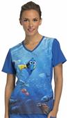 Cherokee Disney Women's V-Neck Scrub Top Cherokee Disney Women's V-Neck Scrub Top