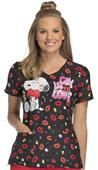 Cherokee Disney Womens Peanuts V-Neck Scrub Top Cherokee Disney Womens Peanuts V-Neck Scrub Top