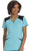 HeartSoul Womens Heart Zips A Beat Vneck Scrub Top HeartSoul Womens Heart Zips A Beat Vneck Scrub Top
