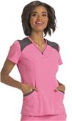 HeartSoul Womens Heart Zips A Beat Vneck Scrub Top HeartSoul Womens Heart Zips A Beat Vneck Scrub Top