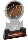 7" Sport Smoked TRUacrylic Basketball Trophy 7" Sport Smoked TRUacrylic Basketball Trophy