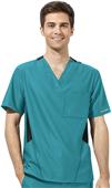 WonderTech Men's Athletic Fit Scrub Top WonderTech Men's Athletic Fit Scrub Top