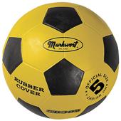 Markwort Yellow & Black Rubber Cover Soccer Balls Markwort Yellow & Black Rubber Cover Soccer Balls