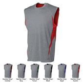 A4 Performance Colorblock Muscle Tee Shirts CO A4 Performance Colorblock Muscle Tee Shirts CO