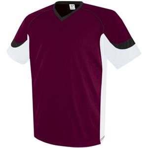 MAROON/WHITE/BLACK