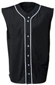 A4 Youth Sleeveless Full Button Baseball Jersey CO A4 Youth Sleeveless Full Button Baseball Jersey CO