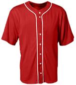 A4 Youth Short Sleeve Full Button Baseball Jerseys A4 Youth Short Sleeve Full Button Baseball Jerseys