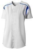 A4 Womens Full Button S/S Knit Softball Jerseys