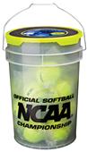 Worth NCAA 6 Gallon Bucket of NC12BB Softballs