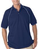 Blue Generation SS Piped Trim Wicking Polo Shirts Blue Generation SS Piped Trim Wicking Polo Shirts
