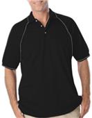Blue Generation SS Piped Trim Wicking Polo Shirts Blue Generation SS Piped Trim Wicking Polo Shirts