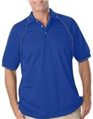 Blue Generation SS Piped Trim Wicking Polo Shirts Blue Generation SS Piped Trim Wicking Polo Shirts