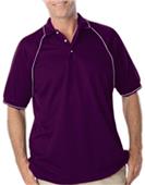 Blue Generation SS Piped Trim Wicking Polo Shirts Blue Generation SS Piped Trim Wicking Polo Shirts