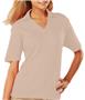 Blue Generation Ladies SS V-Neck Pima Polo Shirts
