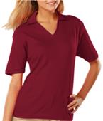 Blue Generation Ladies SS V-Neck Pima Polo Shirts