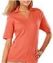 Blue Generation Ladies SS V-Neck Pima Polo Shirts