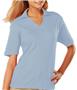 Blue Generation Ladies SS V-Neck Pima Polo Shirts