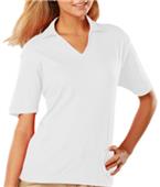 Blue Generation Ladies SS V-Neck Pima Polo Shirts