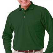 Blue Generation Pocketed LS Pique Polo Shirts Blue Generation Pocketed LS Pique Polo Shirts