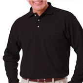Blue Generation Pocketed LS Pique Polo Shirts Blue Generation Pocketed LS Pique Polo Shirts