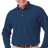 Blue Generation Pocketed LS Pique Polo Shirts Blue Generation Pocketed LS Pique Polo Shirts