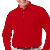 Blue Generation Pocketed LS Pique Polo Shirts Blue Generation Pocketed LS Pique Polo Shirts