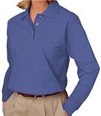 Blue Generation Ladies LS Pique Polo Shirts Blue Generation Ladies LS Pique Polo Shirts