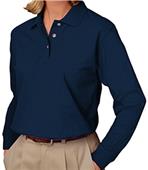 Blue Generation Ladies LS Pique Polo Shirts Blue Generation Ladies LS Pique Polo Shirts