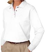 Blue Generation Ladies LS Pique Polo Shirts Blue Generation Ladies LS Pique Polo Shirts