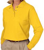Blue Generation Ladies LS Pique Polo Shirts Blue Generation Ladies LS Pique Polo Shirts