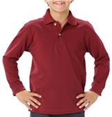 Blue Generation Youth LS Pique Polo Shirts