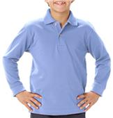 Blue Generation Youth LS Pique Polo Shirts Blue Generation Youth LS Pique Polo Shirts