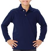 Blue Generation Youth LS Pique Polo Shirts Blue Generation Youth LS Pique Polo Shirts