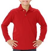 Blue Generation Youth LS Pique Polo Shirts Blue Generation Youth LS Pique Polo Shirts