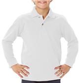 Blue Generation Youth LS Pique Polo Shirts Blue Generation Youth LS Pique Polo Shirts