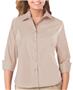 Blue Generation 3/4 Sleeve Stretch Poplin Blouse