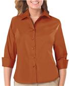 Blue Generation 3/4 Sleeve Stretch Poplin Blouse Blue Generation 3/4 Sleeve Stretch Poplin Blouse