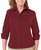 Blue Generation 3/4 Sleeve Stretch Poplin Blouse Blue Generation 3/4 Sleeve Stretch Poplin Blouse