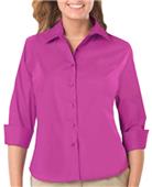 Blue Generation 3/4 Sleeve Stretch Poplin Blouse Blue Generation 3/4 Sleeve Stretch Poplin Blouse