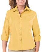 Blue Generation 3/4 Sleeve Stretch Poplin Blouse Blue Generation 3/4 Sleeve Stretch Poplin Blouse