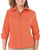 Blue Generation 3/4 Sleeve Stretch Poplin Blouse Blue Generation 3/4 Sleeve Stretch Poplin Blouse