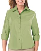 Blue Generation 3/4 Sleeve Stretch Poplin Blouse Blue Generation 3/4 Sleeve Stretch Poplin Blouse