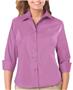 Blue Generation 3/4 Sleeve Stretch Poplin Blouse