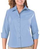Blue Generation 3/4 Sleeve Stretch Poplin Blouse Blue Generation 3/4 Sleeve Stretch Poplin Blouse