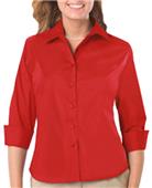Blue Generation 3/4 Sleeve Stretch Poplin Blouse Blue Generation 3/4 Sleeve Stretch Poplin Blouse