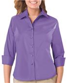 Blue Generation 3/4 Sleeve Stretch Poplin Blouse Blue Generation 3/4 Sleeve Stretch Poplin Blouse