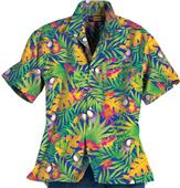 Blue Generation Adult Tucan Print Camp Shirts Blue Generation Adult Tucan Print Camp Shirts