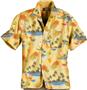  Blue Generation Adult Cocktail Print Camp Shirts